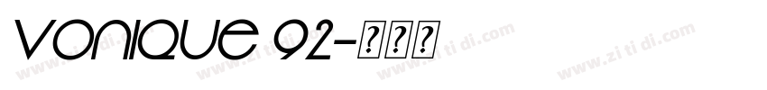vonique 92字体转换